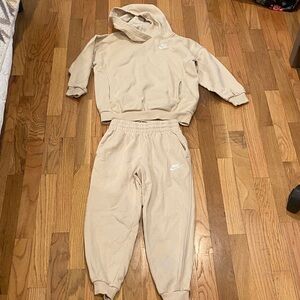 Nike Tan Hoodie and Joggers Set size Small
